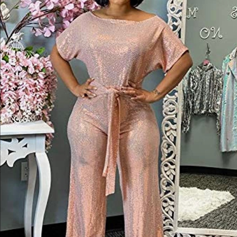 Rose gold jumpsuit